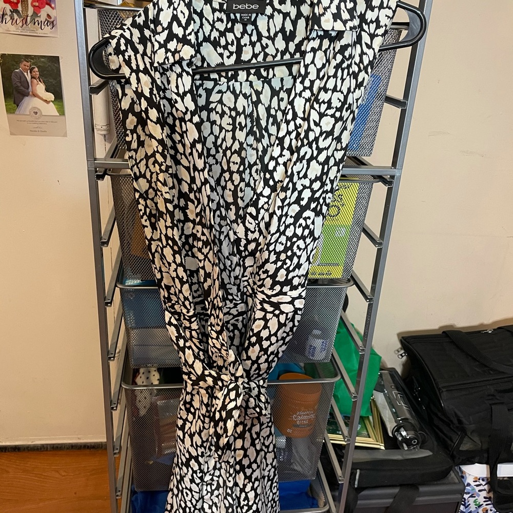 Bebe belted wrap dress size 10